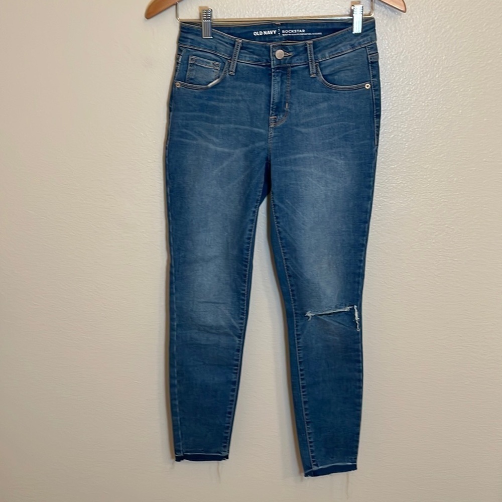 OLD Navy Rockstar Raw Hem Jeans
